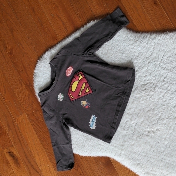 ZARA baby boy Superman Long sleeve crew neck t-shirt 12-18 mos - Picture 2 of 5